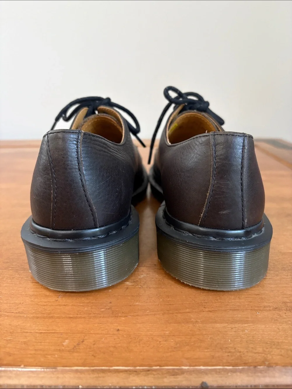 Dr. Martens Black Leather 3-Eye Derby Shoes Size 9